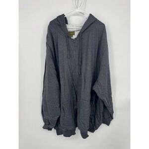 NWOT Boulder Creek Fleece Hoodie Women's 8XL Gray Full-Zip Relaxed Fit Preppy